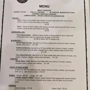 Menu on 6/10/23