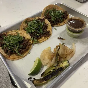 3 Carne Asada Tacos