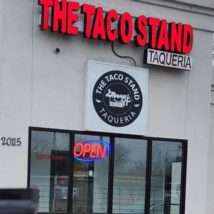 the front of the restaurant