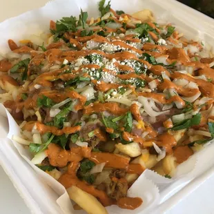 Pollo Fries W/ Beans