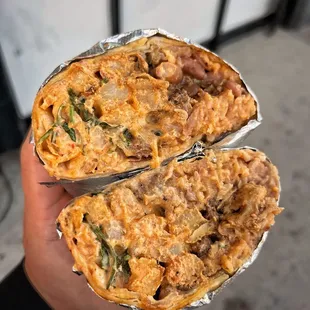 Carne Asada &amp; Pollo Cali Burrito (IG: @foodwithbros)