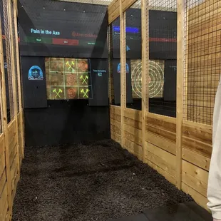Axe throwing "alley"