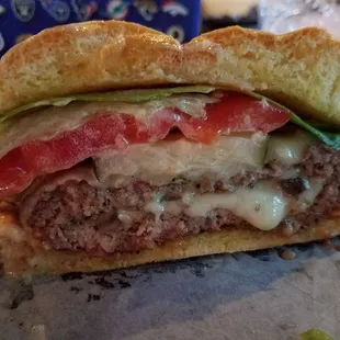 Stuffed Mushroom &amp; Swiss Burger