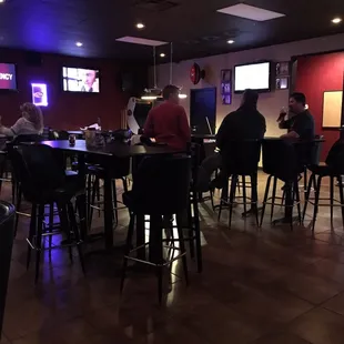 people sitting at the bar