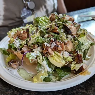 Fiesta Salad with chicken. My friend loved it
