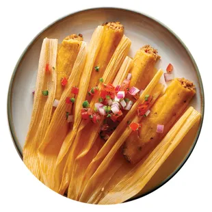 a plate of tamales