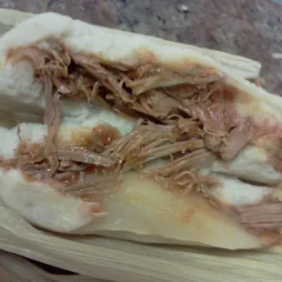 a pork sandwich