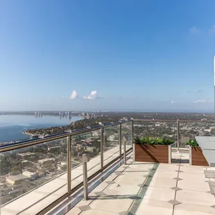 South facing balcony view, Tampa Club, Bank of America Financial Center Skyscraper, 41st &amp; 42nd floor, Downtown Tampa