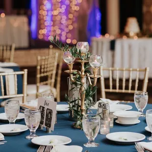 Tables set up by Angelica