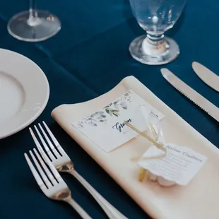 Place setting set up by Angelica