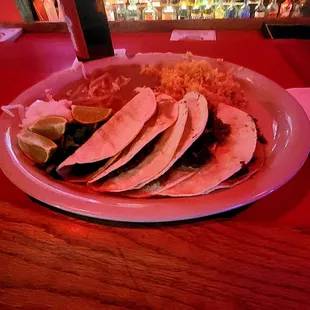 Barbacoa Taco Plate
