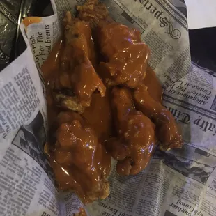 Wing with trash factory sauce!