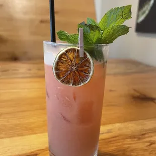 Jeff special drink and Crispy salad