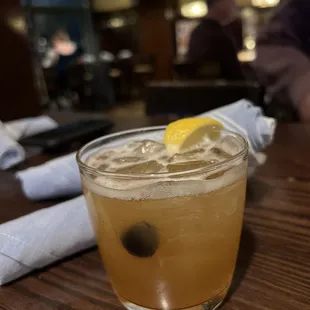 Apple pear whiskey sour