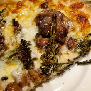 Close up funghi pizza