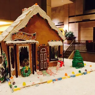 Decoration in the Omni hotel lobby