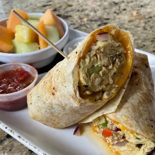 Breakfast burrito was really tasty. Great flavors on the egg. Was a good size portion too.
