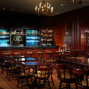 the bar and dining area