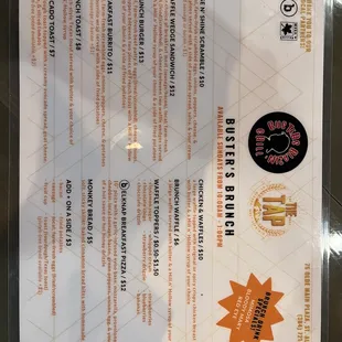 Here&apos;s the menu!!!