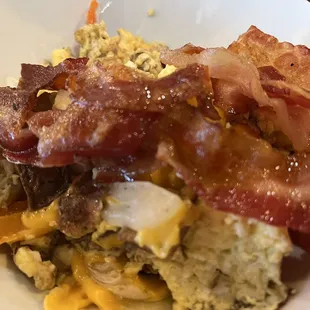 Nice scramble!!! Bacon was cooked perfect!!!