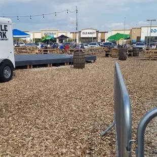 Stage set up for live music