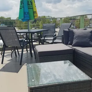 Top of the shipping container