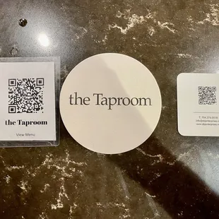 Menu QR codes
