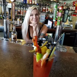 Amazing how great the Bloody Mary&apos;s today and made by such a beautiful lady!