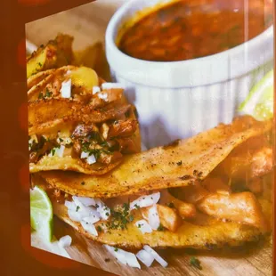 Birria tacos.  WOW! Pairs great with anything, especially a beer.