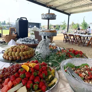 a variety of fruits and vegetables on a table