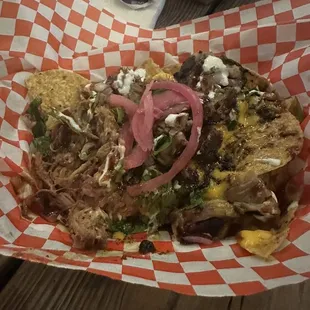 Brisket nachos and heavenly!
