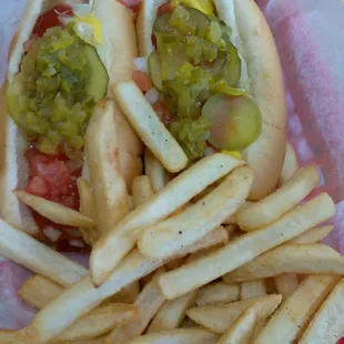 Chicago style hot dogs!!!