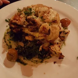 Blue Corn Crusted Cauliflower
