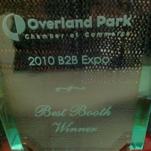 Best Booth Winner at the OP B2B Expo!