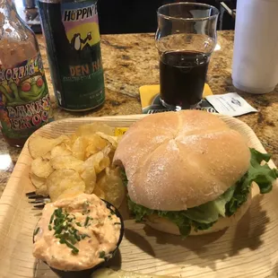 Chorizo burger-- July 4th special menu.