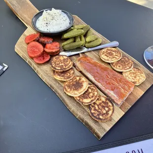 a plate of food on a table