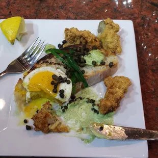 Deconstructed Oyster Po' Boy