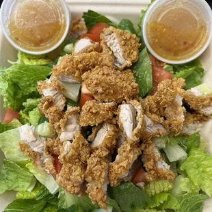 Salad with Italian dressing.