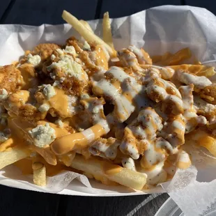 a basket of french fries