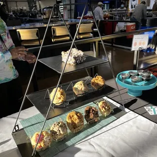 a display of pastries