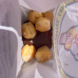 a bag of donuts