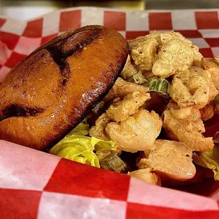 a close up of a sandwich