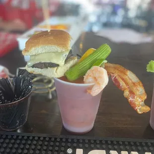 three cups of food