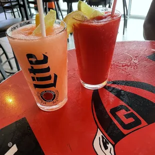 Happy Hour drink. Strawberry and Peach