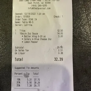Receipts