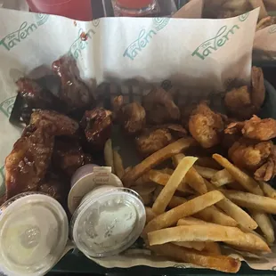 Wings and shrimp combo