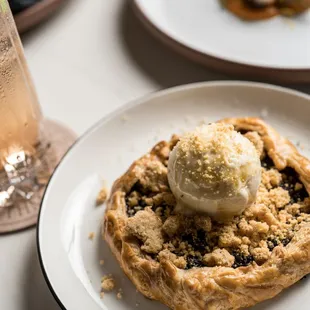 Blackberry Galette - rosemary crumble, honey lavender ice cream, honey drizzle
