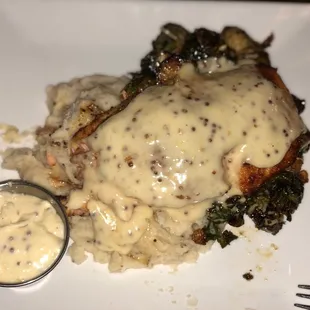 Horseradish crusted Salmon- I asked for extra sauce because it is AWESOME!