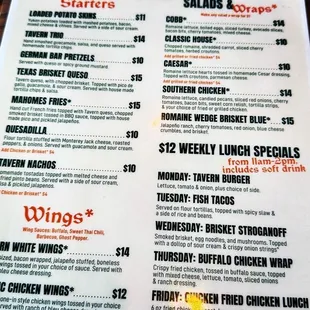 sushi and sashimi, menu