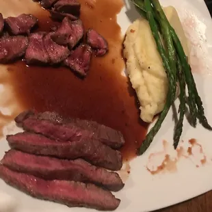 Flat iron steak with mash